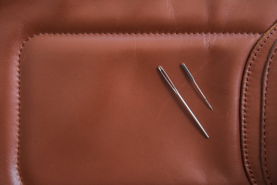 overhead-view-two-needles-brown-leather.jpg